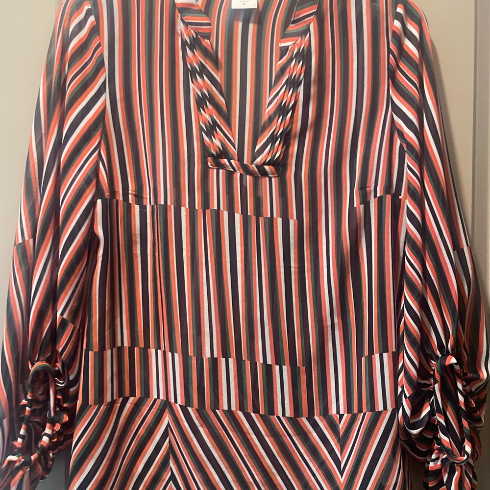 Striped V-Neck Women's Top